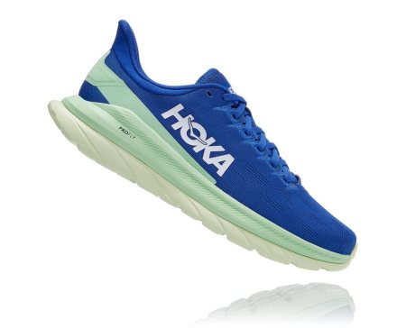 Hoka Mach 4 Moški Tekaški Čevlji Modra / Zelena Siva SI-016245V